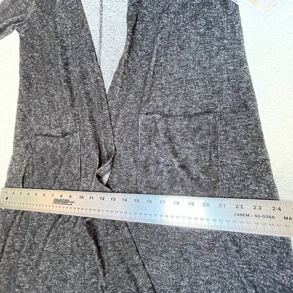 Lularoe Simply Comfortable Black/White Open Front Duster Cardigan Sweater Small - Picture 7 of 8